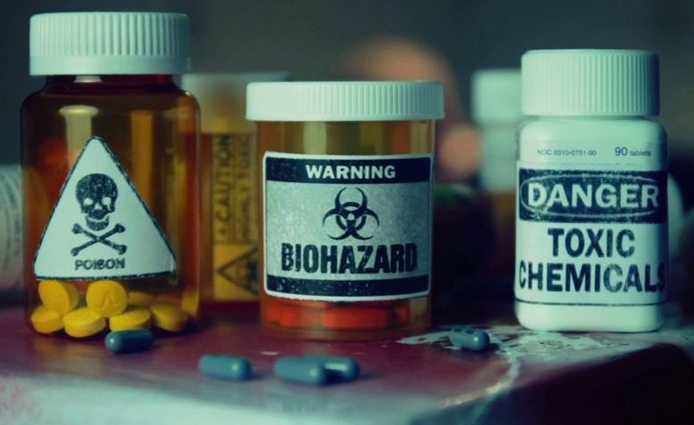 Pill Bottles with Dangerous Drugs