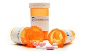 Prescription Pill Bottles with Pills